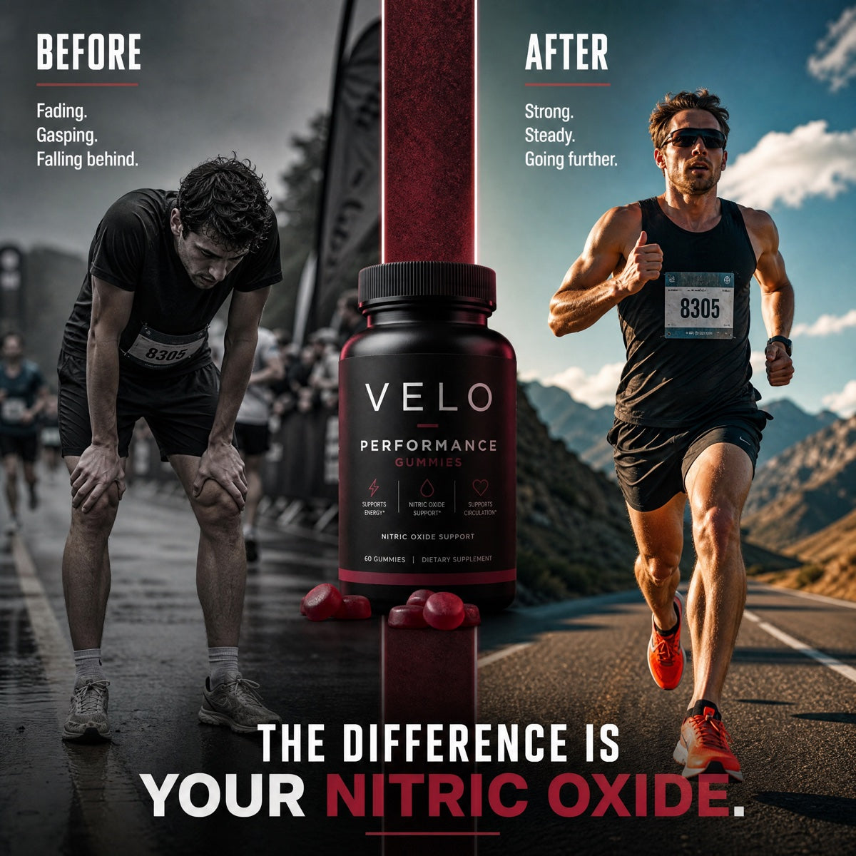 Before and after: the difference is your nitric oxide